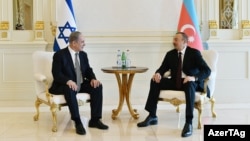 İlham Əliyev İsrailin baş naziri Benjamin Netanyahu-nu qəbul edir.